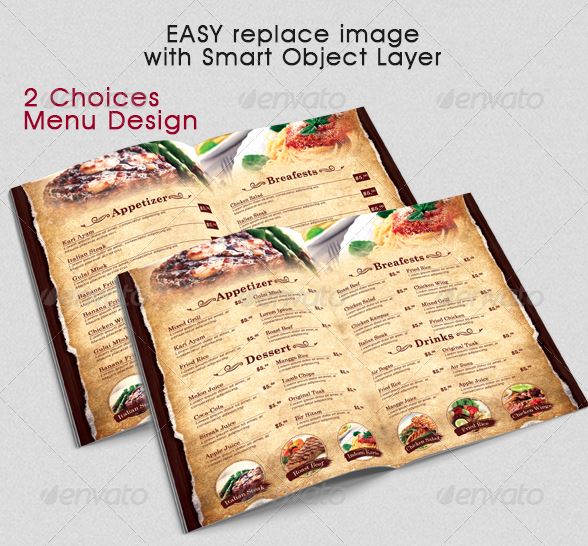 restaurant menu templates