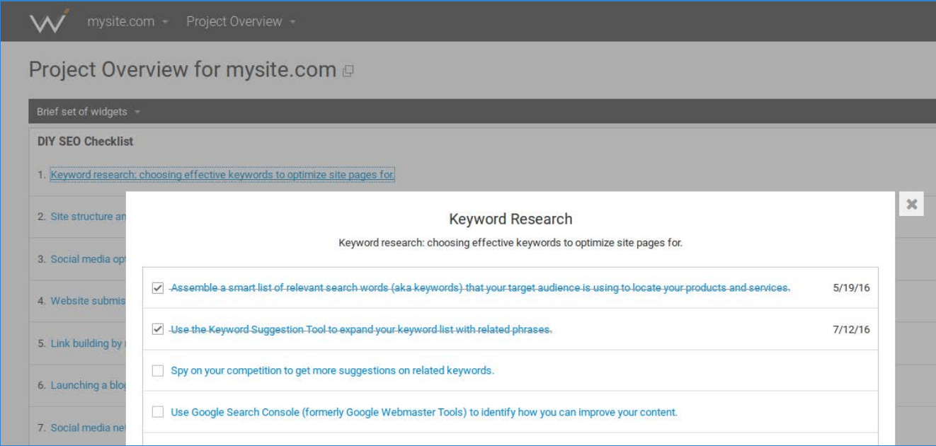 Web CEO's keyword research, analysis, and suggestion tool helps you choose the best performing words and phrases to include on your website