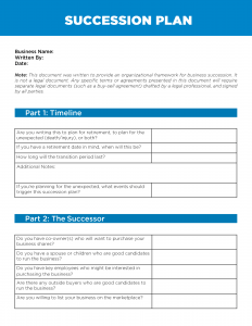 Succession Planning Template