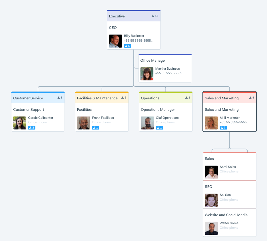 business organizational chart