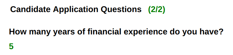 internal recruiting - Example of an open-ended question on a job posting in Indeed